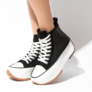 Rhinestones Converse like Platform Sneakers