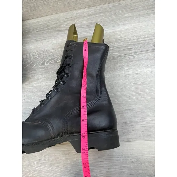 Ro-Search PH 9-89 Men's Boot Combat Military Army Vintage Y2K Leather 10W Black