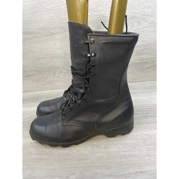 Ro-Search PH 9-89 Men's Boot Combat Military Army Vintage Y2K Leather 10W Black