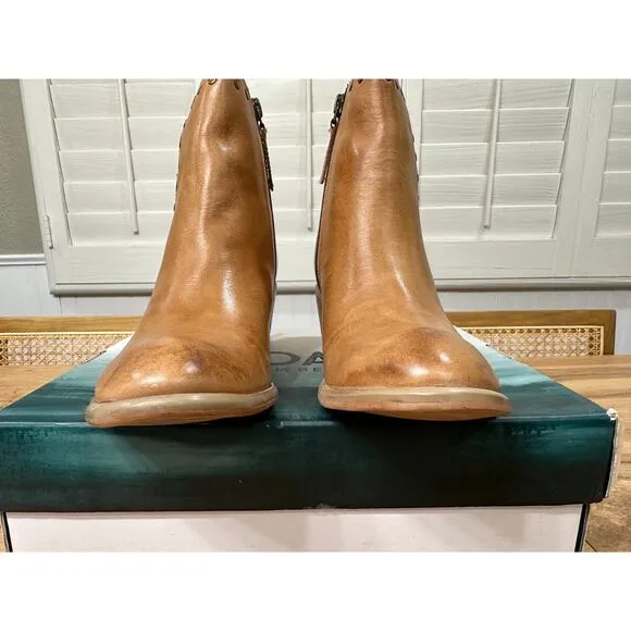ROAN® by Bed Stu Australia Boots Pecan Leather 7 US 37 EU NIB Chic Vintage Style