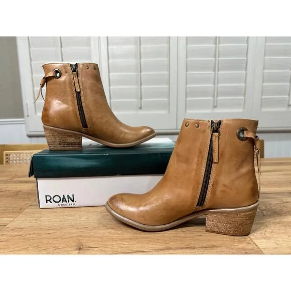 ROAN® by Bed Stu Australia Boots Pecan Leather 7 US 37 EU NIB Chic Vintage Style