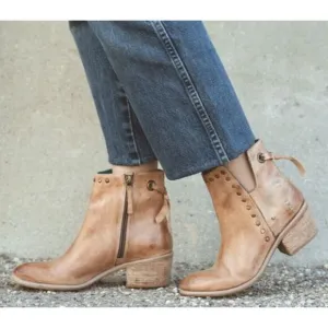 ROAN® by Bed Stu Australia Boots Pecan Leather 7 US 37 EU NIB Chic Vintage Style