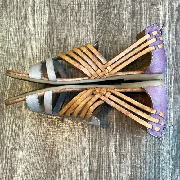 ROAN by BED|STU Clarise Leather Fisherman Sandals Handwoven Open Toe Women’s 11
