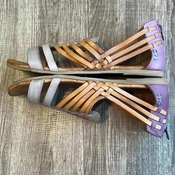 ROAN by BED|STU Clarise Leather Fisherman Sandals Handwoven Open Toe Women’s 11