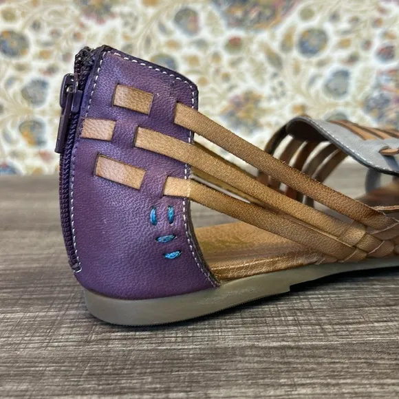 ROAN by BED|STU Clarise Leather Fisherman Sandals Handwoven Open Toe Women’s 11