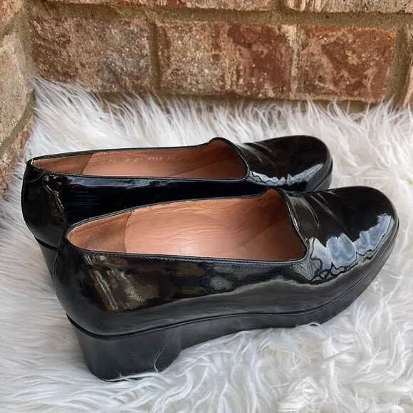 Robert Clergerie Black Patent Women's Platform Shoes Size 7.5