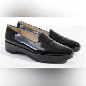 Robert Clergerie Black Patent Women's Platform Shoes Size 7.5
