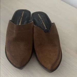 Robert Clergerie Brown Mules Suede Slip-On