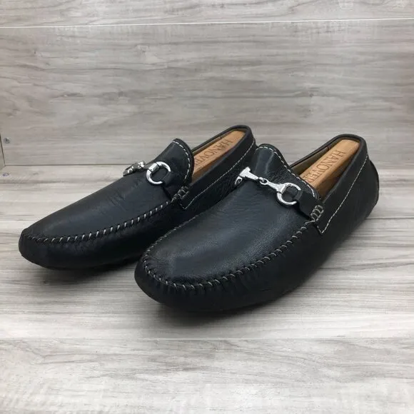Robert Zur Driving Loafers Mens 11.5 Black Slip On Horsebit Shoes