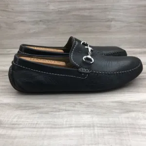 Robert Zur Driving Loafers Mens 11.5 Black Slip On Horsebit Shoes