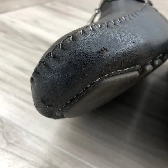 Robert Zur Driving Loafers Mens 11.5 Black Slip On Horsebit Shoes