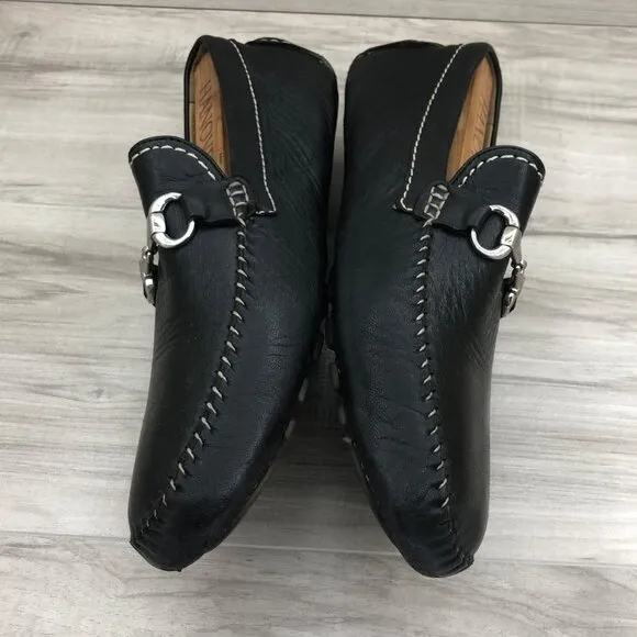 Robert Zur Driving Loafers Mens 11.5 Black Slip On Horsebit Shoes