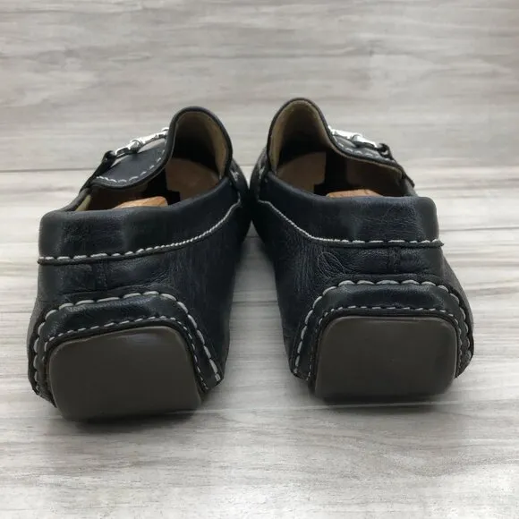Robert Zur Driving Loafers Mens 11.5 Black Slip On Horsebit Shoes