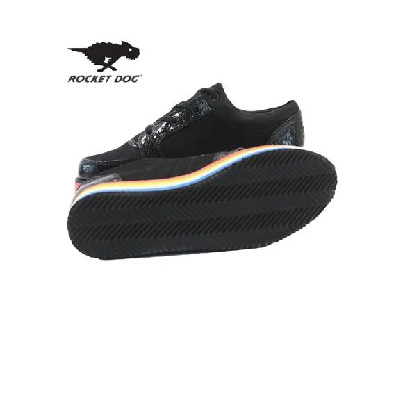 Rocket Dog Shoes Women's 11M Black Rainbow Platform Wedge Creepers Sneaker
