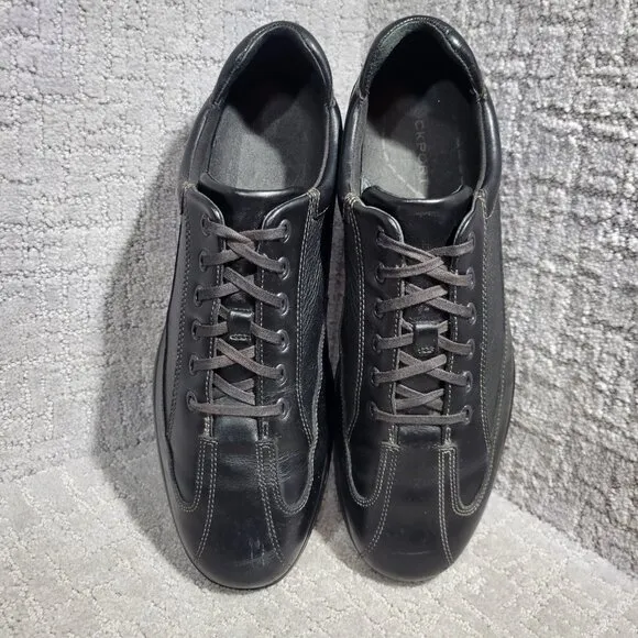 Rockport DMX Men's Size 12M US Black Leather Walking Shoes APM2603A