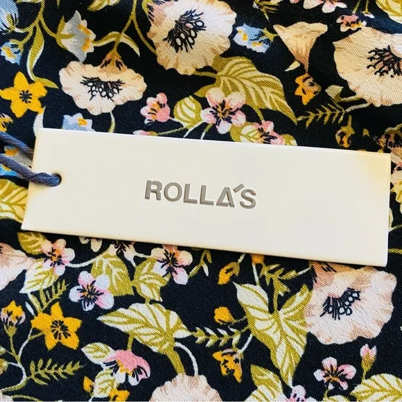 Rolla's Lizzy Elizabeth Meadow Floral Dress Black Size 12 / L NEW