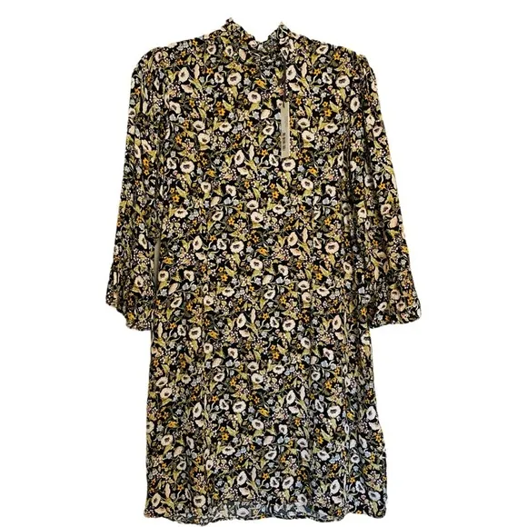 Rolla's Lizzy Elizabeth Meadow Floral Dress Black Size 12 / L NEW