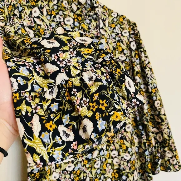 Rolla's Lizzy Elizabeth Meadow Floral Dress Black Size 12 / L NEW