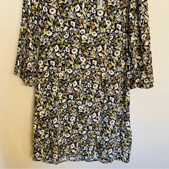 Rolla's Lizzy Elizabeth Meadow Floral Dress Black Size 12 / L NEW