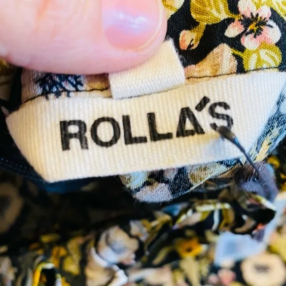 Rolla's Lizzy Elizabeth Meadow Floral Dress Black Size 12 / L NEW