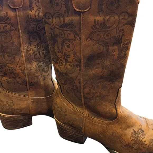 Roper Floral Embroidery Women's Boots - Size 6