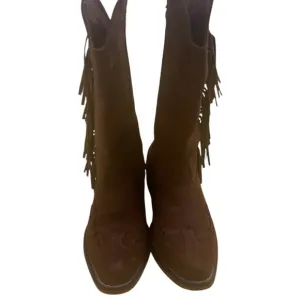 Roper Fringe Brown Leather Boots roper