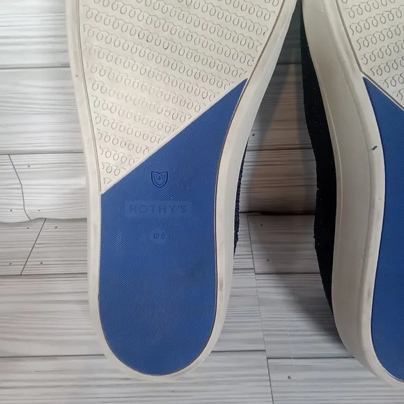 Rothys metallic lattice sneakers slip on women's size 12.5