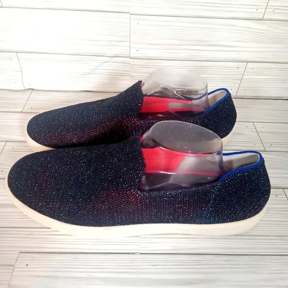 Rothys metallic lattice sneakers slip on women's size 12.5