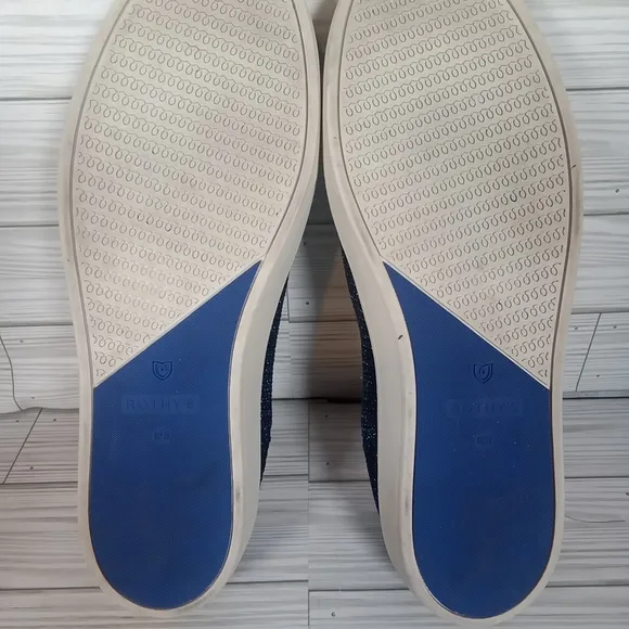 Rothys metallic lattice sneakers slip on women's size 12.5