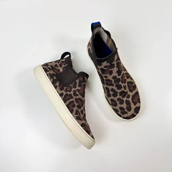 Rothy’s The Chelsea Wildcat Cheetah Print Shoes Sz 7.5