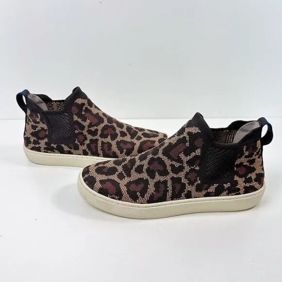 Rothy’s The Chelsea Wildcat Cheetah Print Shoes Sz 7.5