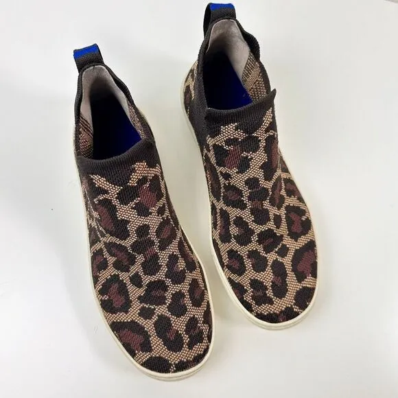 Rothy’s The Chelsea Wildcat Cheetah Print Shoes Sz 7.5