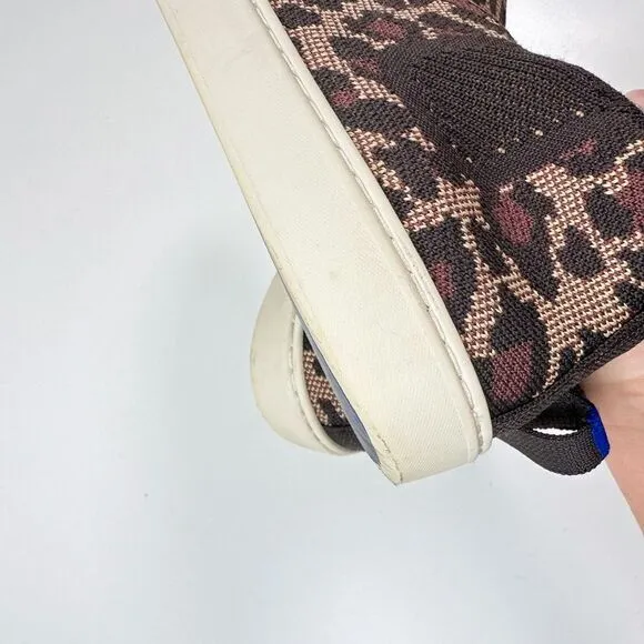 Rothy’s The Chelsea Wildcat Cheetah Print Shoes Sz 7.5