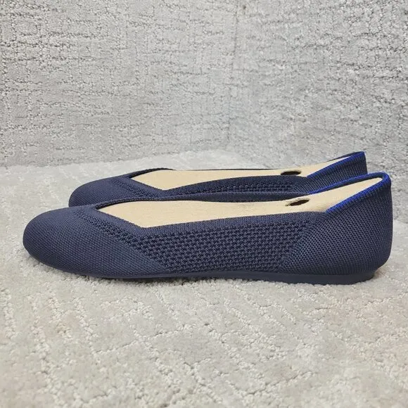 Rothys The Flat Women's Size 9.5 US Maritime Lattice Round Toe Slip on Shoes