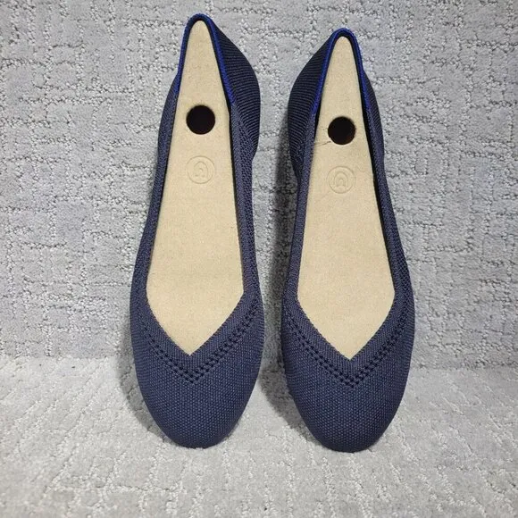 Rothys The Flat Women's Size 9.5 US Maritime Lattice Round Toe Slip on Shoes
