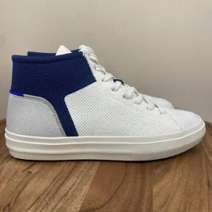 Rothys The High Top Hudson Cream White Womens White Blue Size 8 High Top Shoes