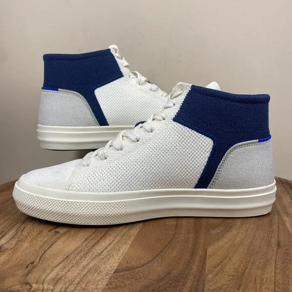 Rothys The High Top Hudson Cream White Womens White Blue Size 8 High Top Shoes