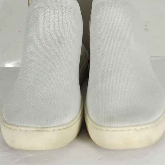 Rothy's Women's The Chelsea Boot US 9 White Knit Flat High Top Shoes Boots