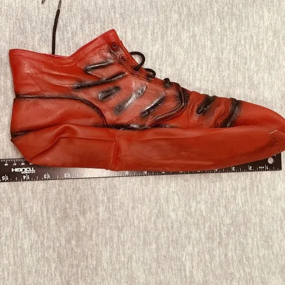 RUBBER LACE UP RED CLOWN SHOES VINTAGE