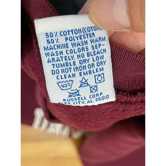 Russell Athletic Men's Sweatshirt Pullover Texas A&amp;M Aggies M Maroon Vintage