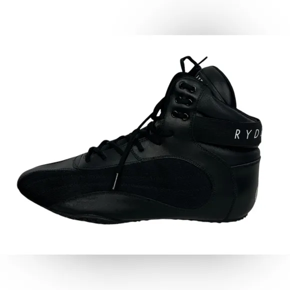 Ryderwear D Mak Black Weightlifting High Top Shoes Men Size 12 Lace Up Sneakers