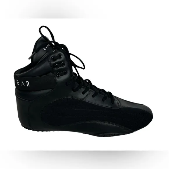 Ryderwear D Mak Black Weightlifting High Top Shoes Men Size 12 Lace Up Sneakers