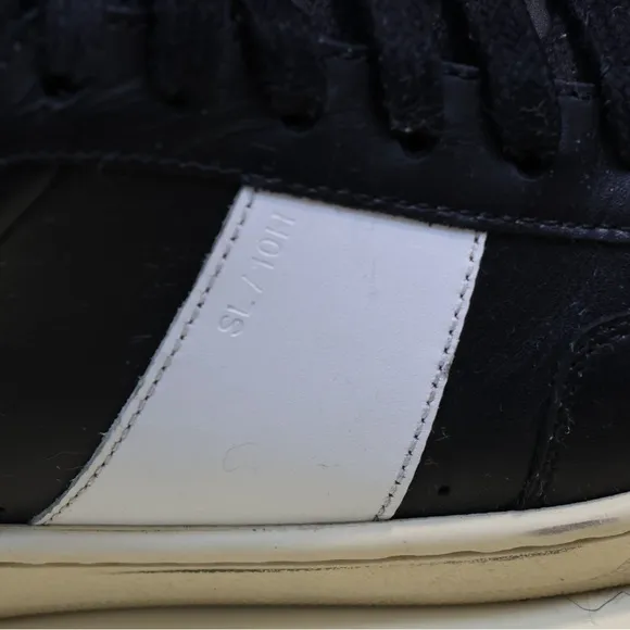 Saint Laurent Men's Black and White High-Top Sneakers