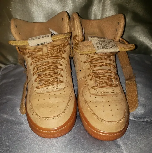 SALE Nike Air Force 1 Sz-4.5Y Wheat  Sneakers