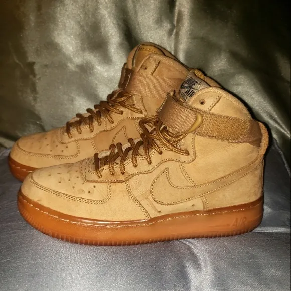 SALE Nike Air Force 1 Sz-4.5Y Wheat  Sneakers