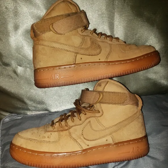 SALE Nike Air Force 1 Sz-4.5Y Wheat  Sneakers