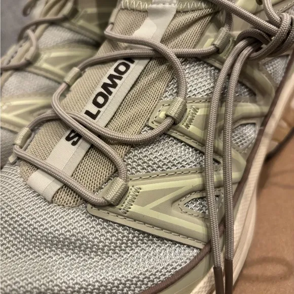 Salomon Men's sage green and Tan Shoes Brand new