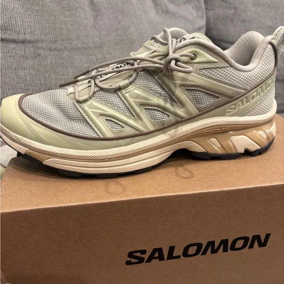 Salomon Men's sage green and Tan Shoes Brand new