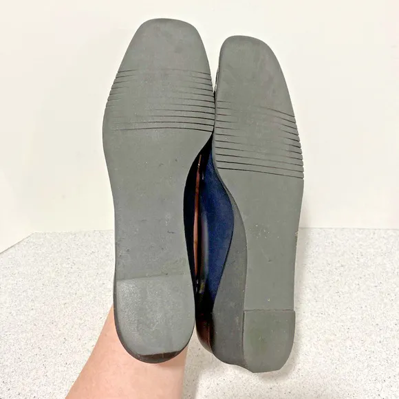Salvatore Ferragamo Pumps Wedge Heel Black Leather Classic 9AA Shoes Loafers