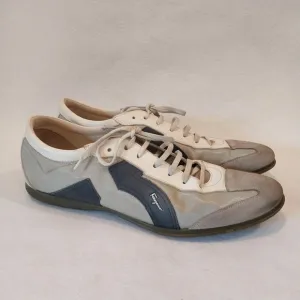 Salvatore Ferragamo Shoes Sneakers Mens 14 White Blue Gray Casual Sport Walking